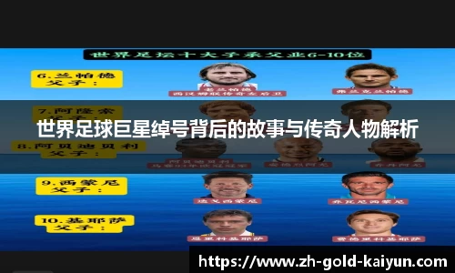 世界足球巨星绰号背后的故事与传奇人物解析